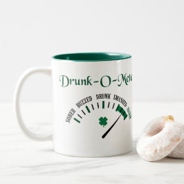 Drink meter tweekleurige koffiemok