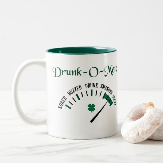 Drink meter tweekleurige koffiemok (Met donut)