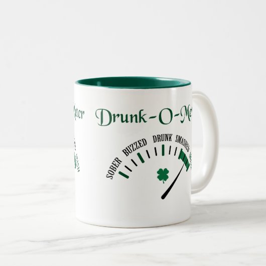 Drink meter tweekleurige koffiemok (Voorkant rechts)