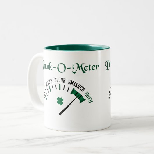 Drink meter tweekleurige koffiemok (Voorkant links)