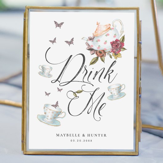 Drink mij |  Alice in Wonderland Tea Party Poster