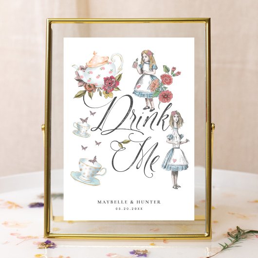 Drink mij |  Alice in Wonderland Tea Party Poster