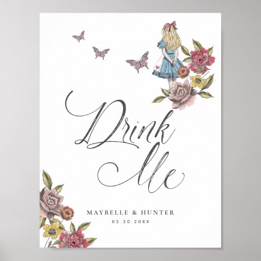 Drink mij |  Alice in Wonderland Tea Party Poster (Voorkant)