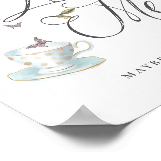 Drink mij |  Alice in Wonderland Tea Party Poster (Hoek)