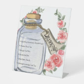 Drink mij | Alice in Wonderland Tea Party Reclamebord Met Voetstuk (Voorkant)