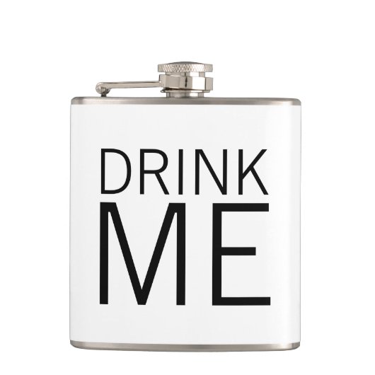 Drink mij | Eenvoudig minimalistisch Heupfles (Voorkant)