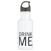 Drink mij | Eenvoudig minimalistisch Waterfles (Voorkant)