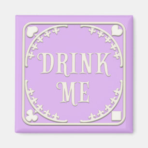 "Drink mij" Wonderland Tea Party Charming Paars Magneet