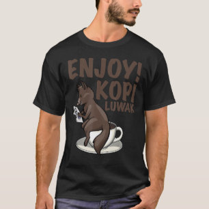 Drink Mijn poops Vrouwen Koffee Cat kopi luwak Lov T-shirt