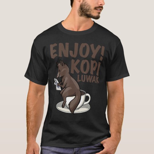 Drink Mijn poops Vrouwen Koffee Cat kopi luwak Lov T-shirt (Voorkant)