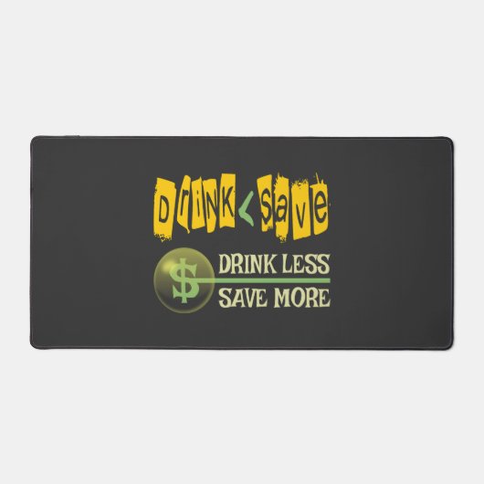 Drink minder, bespaar meer bureaumat (Voorkant)