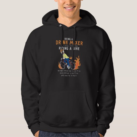 Drink mixer like Riding Bike Cyclist Funny 1 Hoodie (Voorkant)