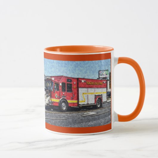 Drink Mok van Red Fire Truck (Rechts)