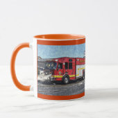 Drink Mok van Red Fire Truck (Links)