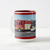 Drink Mok van Red Fire Truck (Voorkant links)