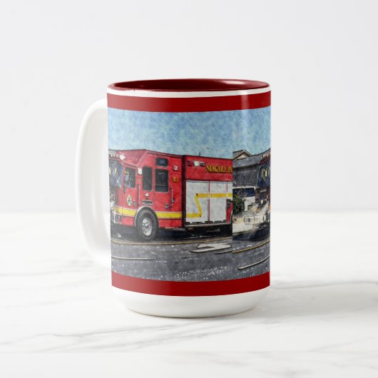 Drink Mok van Red Fire Truck (Voorkant links)