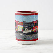Drink Mok van Red Fire Truck (Center)