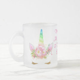 Drink Morning Magic Rainbow Unicorn Matglas Koffiemok