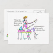 Drink n' Whine briefkaart (Voorkant / Achterkant)