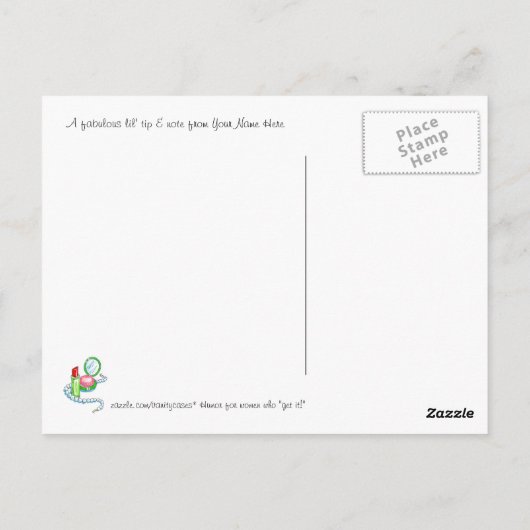 Drink n' Whine briefkaart (Achterkant)