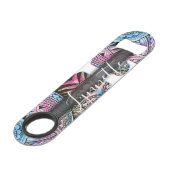 Drink naam van het Beer Bartender Pattern-monogram Speed Flessenopener (Achterkant Gekanteld)