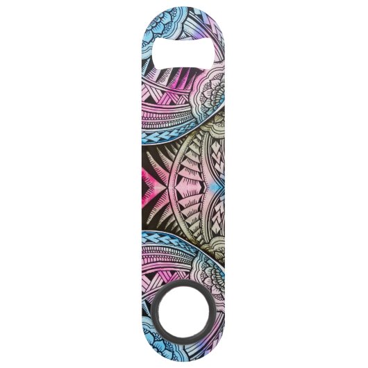 Drink naam van het Beer Bartender Pattern-monogram Speed Flessenopener (Voorkant)