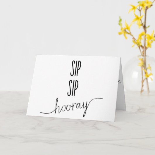 ***DRINK NAAR KEUZE***VERJAARDAG HUMOR KAART (Gele Bloem)