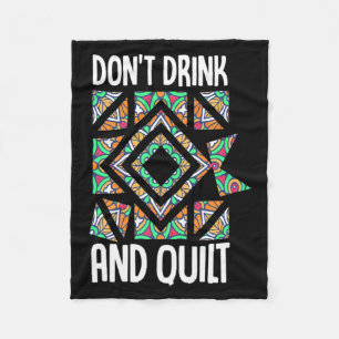 Drink Niet En Quilt Quilten Breien Naaien Cro  Fleece Deken