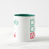 Drink Niet Ondeugend of Nice | Funny Christmas Hum Mok (Midden)