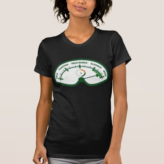Drink-o-Meter Funny St. Patrick's Day T-shirt (Voorkant)