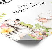 Drink oerwoud Safari Animals Baby shower Poster (Hoek)