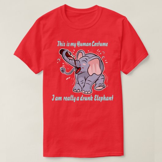 Drink olifant t-shirt (Design voorkant)