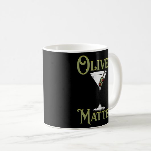 Drink Olijven Matter Martini Drinker Koffiemok (Voorkant rechts)