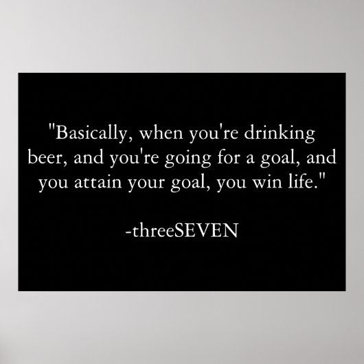 Drink om het leven te winnen poster (Voorkant)