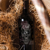 Drink om te sterven voor Halloween Gothic Wedding  Wijn Etiket