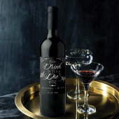 Drink om te sterven voor Halloween skelet Gotische Wijn Etiket