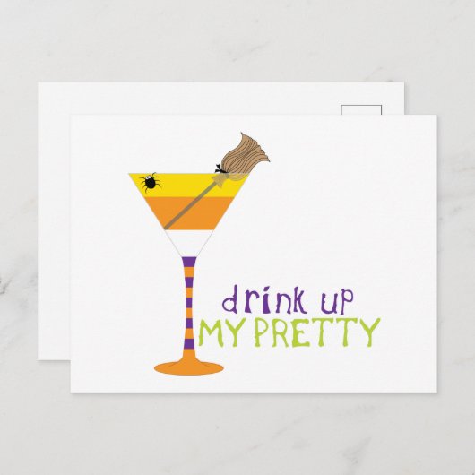 Drink omhoog briefkaart (Voorkant / Achterkant)