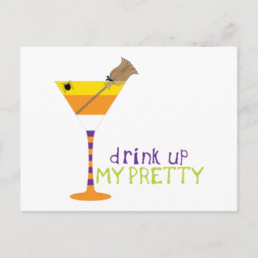 Drink omhoog briefkaart (Voorkant)