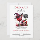 Drink omhoog heksen gotische vrijgezellenfeest kaart (Voorkant)