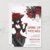 Drink omhoog heksen gotische vrijgezellenfeest kaart (Voorkant)