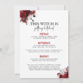 Drink omhoog heksen gotische vrijgezellenfeest kaart (Achterkant)