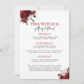 Drink omhoog heksen gotische vrijgezellenfeest kaart (Achterkant)