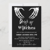 Drink omhoog heksen grijs halloween feest kaart (Voorkant)