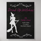 Drink omhoog heksen handtekening Drink Poster (Voorkant)