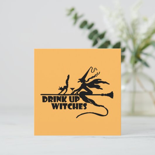 Drink omhoog heksen platte Kaart (Staand voorkant)