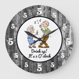 Drink omhoog Het is 5 uur. Grote Klok