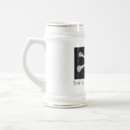 Drink omhoog, ik hoor, joh. bierpul (Links)