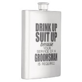 Drink omhoog, pak omhoog GROOMSMAN Gift Flacon (Rechts)
