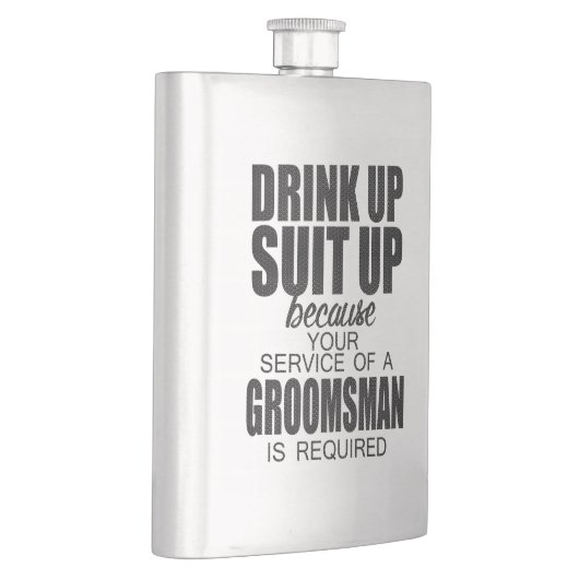 Drink omhoog, pak omhoog GROOMSMAN Gift Flacon (Rechts)