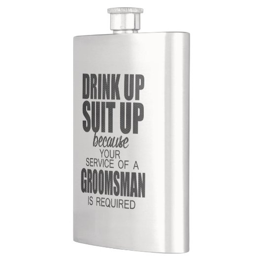 Drink omhoog, pak omhoog GROOMSMAN Gift Flacon (Links)